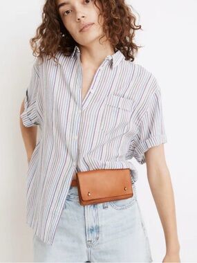 Madewell Chronicle Shirt in Rainbow Stripe, XXS